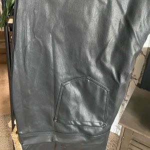 Terra & Sky Skinny Pull on Faux Leather Pants